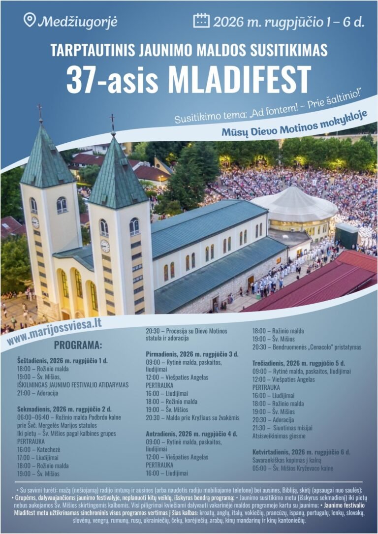 Kviečiame į Jaunimo dienas – Mladifest 2026 m. rugpjūčio 1-6 d.